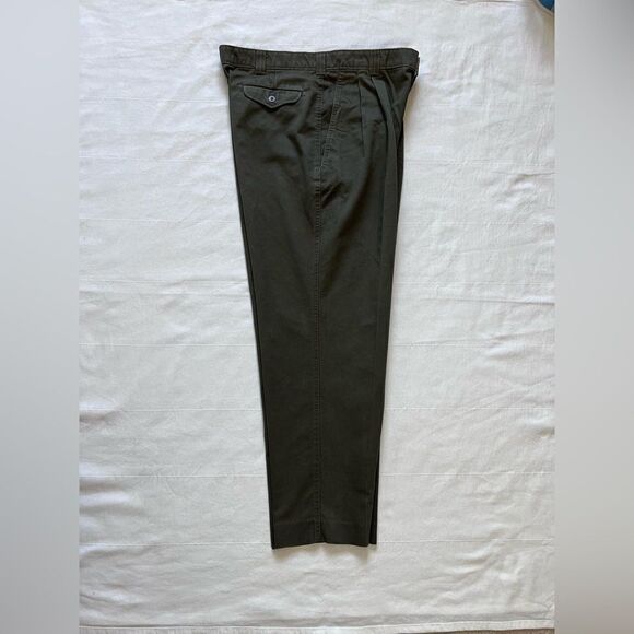 Vintage Olive Green Chinos dress Pants, mens size 36x30 - Picture 2 of 4